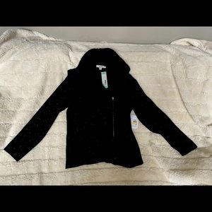 Kenzie Shailene Shearling Collar Knit Jacket